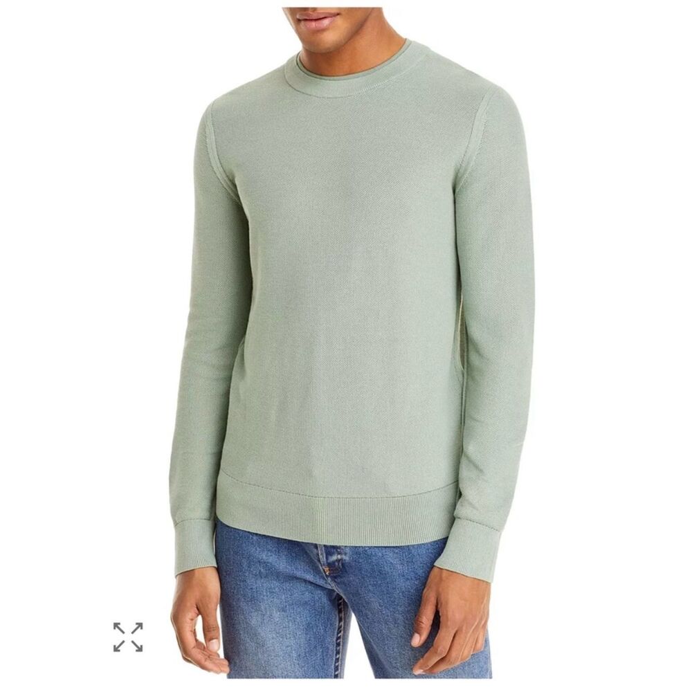 Theory Riland Piqué Eco Breach Sweater Men’s Size Small - Green